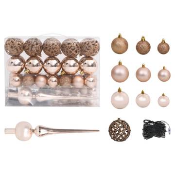 Pre-lit Gold Christmas Tree with Ball Set | 120 cm | Hipomarket