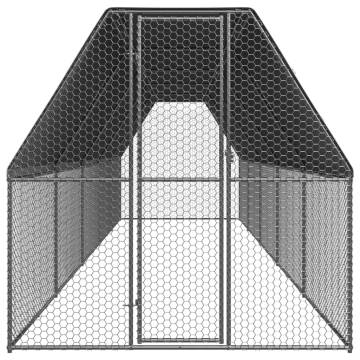 Galvanised Steel Chicken Cage 2x10x2m | Durable Outdoor Enclosure