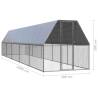 Galvanised Steel Chicken Cage 2x10x2m | Durable Outdoor Enclosure