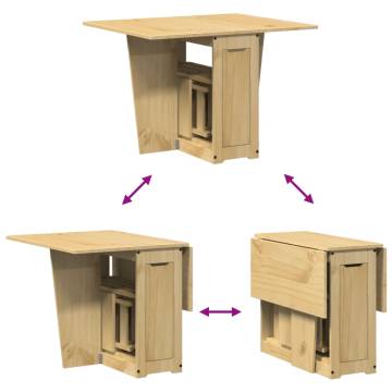 5 Piece Butterfly Dining Set - Foldable Pinewood | HipoMarket UK