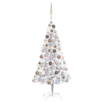 Artificial Pre-lit Christmas Tree - Silver 120 cm | HipoMarket