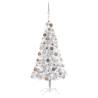  Artificial Pre-lit Christmas Tree with Ball Set Silver 120 cm PET Colour silver and rose Size 120 x 65 cm Quantity in Package 1 