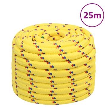 Boat Rope Yellow 20mm 25m Polypropylene - Durable & Versatile