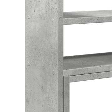 Adjustable Concrete Grey Desk Organiser - 40x17x41 cm