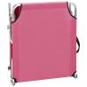 Folding Sun Lounger with Canopy - Stylish Pink Aluminium