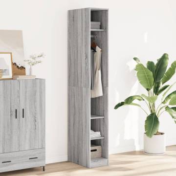 Stylish Grey Sonoma Wardrobe | Compact Design & Ample Storage