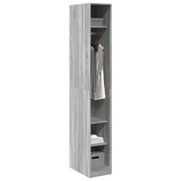 Stylish Grey Sonoma Wardrobe | Compact Design & Ample Storage