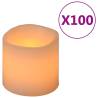 100pcs Warm White Electric LED Candles - Safe & Flameless