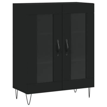 Highboard Black 69.5x34x180 cm | Stylish Engineered Wood