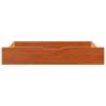 Under-Bed Drawers 2 pcs - Wax Brown Solid Wood Storage Solution