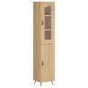 Elegant Highboard Sonoma Oak | 34.5x34x180 cm Engineered Wood