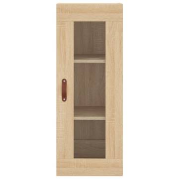 Elegant Highboard Sonoma Oak | 34.5x34x180 cm Engineered Wood