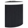 Bamboo Corner Laundry Basket Black 60 L Colour black Quantity in Package 1 