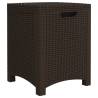 Garden Storage Box 39x39x46 cm | Brown Rattan Look