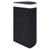 Bamboo Corner Laundry Basket Black 60 L - Stylish & Functional