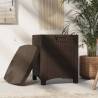 Garden Storage Box 39x39x46 cm | Brown Rattan Look