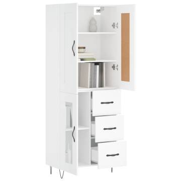 Elegant Highboard White 69.5x34x180 cm - Durable Storage