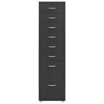 Buy Anthracite Mobile File Cabinet - Durable Metal Storage