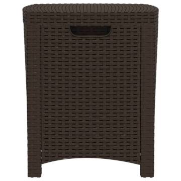 Garden Storage Box 39x39x46 cm | Brown Rattan Look