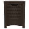 Garden Storage Box 39x39x46 cm | Brown Rattan Look