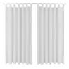 2 pcs White Micro-Satin Curtains - 140 x 245 cm | Hipo Market