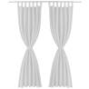 2 pcs White Micro-Satin Curtains - 140 x 245 cm | Hipo Market