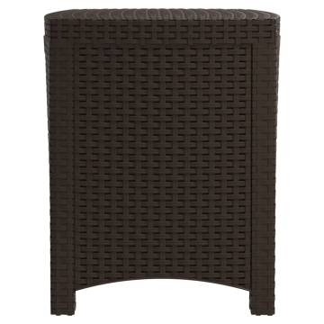 Garden Storage Box 39x39x46 cm | Brown Rattan Look