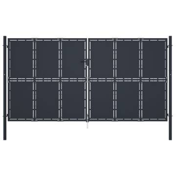 Garden Gate Steel 400x175 cm Anthracite - Durable & Secure