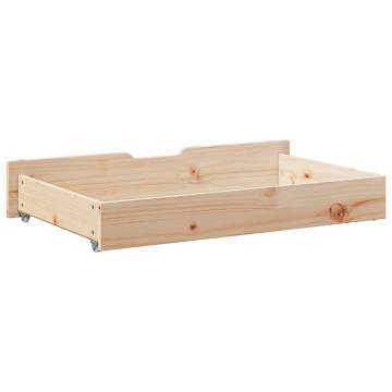 Under-Bed Drawers with Wheels - Solid Pine Storage Solution