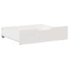 Under-Bed Drawers 2 pcs White - Solid Pinewood Storage Solution