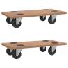 Dolly Trolleys 2 pcs Rectangular Engineered Wood - Hipomarket