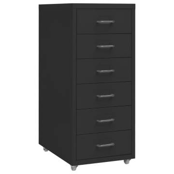 Mobile File Cabinet Black - Durable & Stylish Office Storage