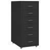  Mobile File Cabinet Black 28x41x69 cm Metal Colour black Quantity in Package 1 Model 6 drawers 