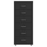 Mobile File Cabinet Black - Durable & Stylish Office Storage