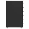 Mobile File Cabinet Black - Durable & Stylish Office Storage