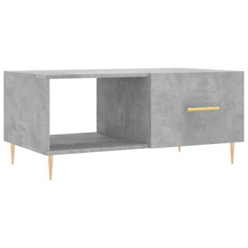 Stylish Concrete Grey Coffee Table - 90x50x40 cm | Hipo Market