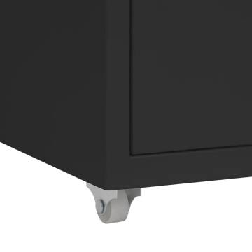 Mobile File Cabinet Black - Durable & Stylish Office Storage