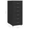 Mobile File Cabinet Black - Durable & Stylish Office Storage