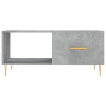 Stylish Concrete Grey Coffee Table - 90x50x40 cm | Hipo Market