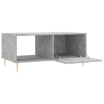 Stylish Concrete Grey Coffee Table - 90x50x40 cm | Hipo Market