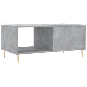 Stylish Concrete Grey Coffee Table - 90x50x40 cm | Hipo Market