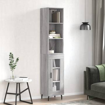 Highboard Grey Sonoma - Stylish Storage Solution | HipoMarket