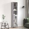 Highboard Grey Sonoma 34.5x34x180 cm Engineered Wood Colour grey sonoma Quantity in Package 1 Model 1 glass door 