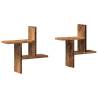 Stylish Wall Shelves - 2 pcs Old Wood | Hipomarket UK