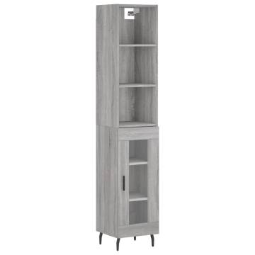 Highboard Grey Sonoma - Stylish Storage Solution | HipoMarket