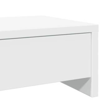 Monitor Stand with Drawers - White 50x27 cm | HipoMarket