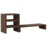 Monitor Stand with Desk Organiser - Brown Oak Engineered Wood