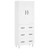 Stylish Highboard White 69.5x34x180 cm | Hipomarket UK