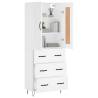 Stylish Highboard White 69.5x34x180 cm | Hipomarket UK