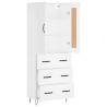 Stylish Highboard White 69.5x34x180 cm | Hipomarket UK